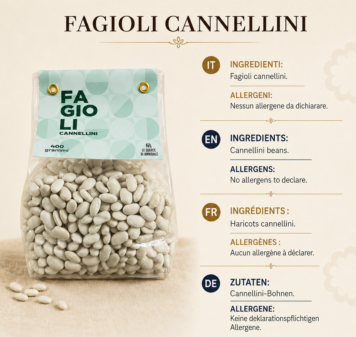 Fagioli Cannellini 400 gr.