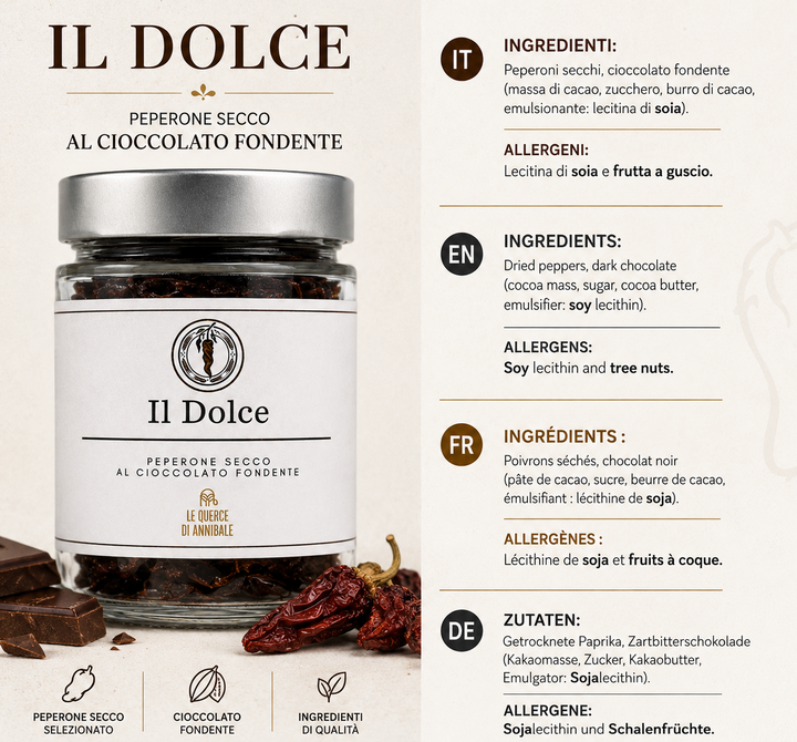 Peperone Croccante al cioccolato fondente